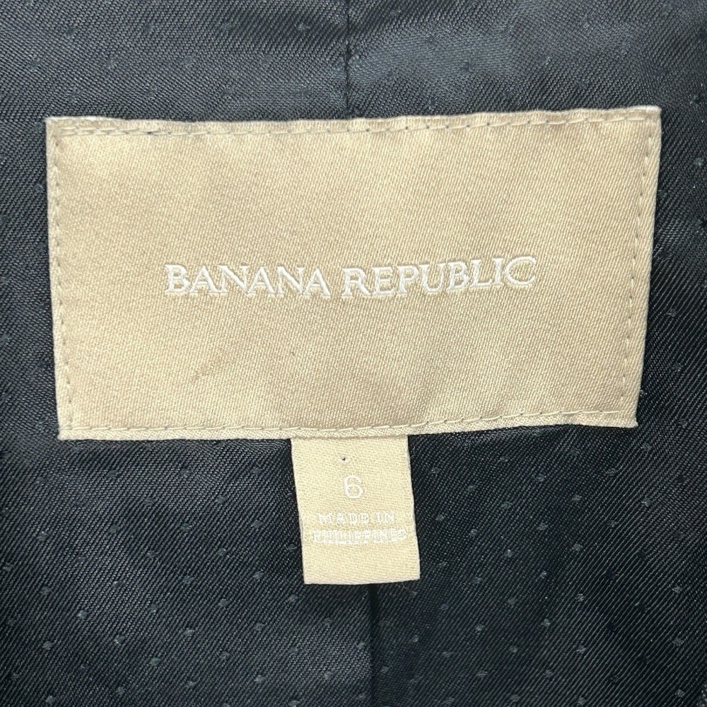 Banana Republic Wool Blazer Women's Preppy Business Casual Jacket Blue Size 6 - Picture 8 of 8